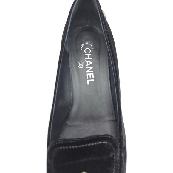 Chanel Velvet Lion Loafers Black Coco EU Size 40 US Size 10 with Box 2 Dust Bags - Picture 10 of 16